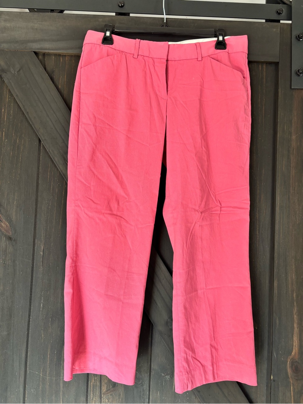 Express Editor Women's Hot Pink Wide Leg Cropped/Ankle Dress Pants
